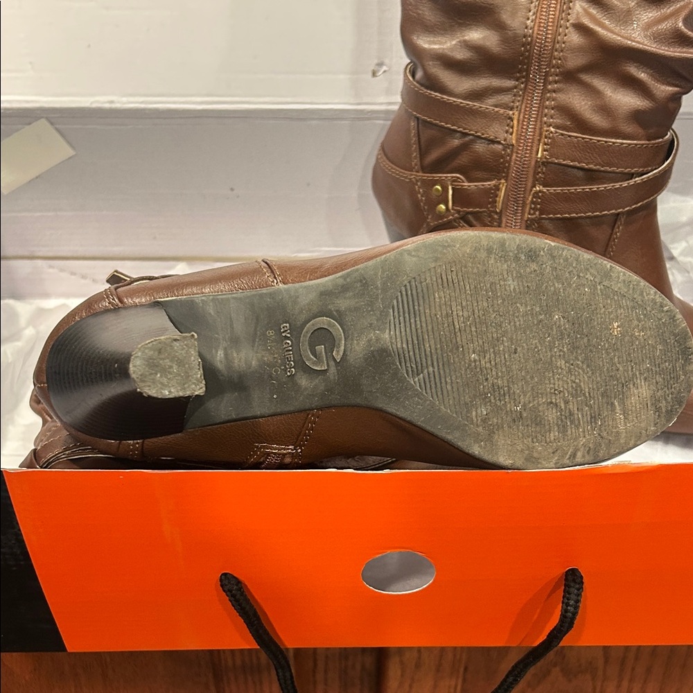 Guess Brown Heeled Boots for Women - Picture 3 of 8
